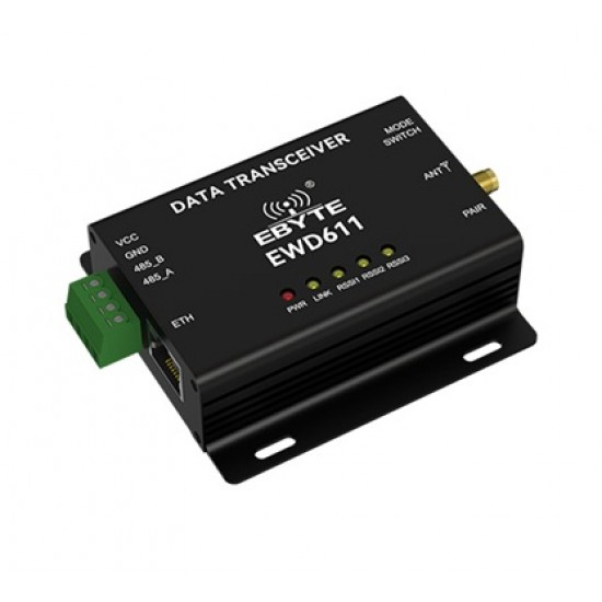 EBYTE EWD611-915NW33(485) Industrial 915MHz Wireless Video & Data Transmission Radio | RS485 + RJ45 Ethernet | 33dBm | 16Mbps | 2km Range