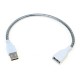 Flexible USB A Male to Female Extension Cable - 30cm