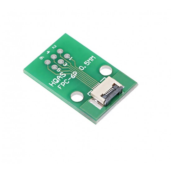 6 Pin 0.5mm FFC / FPC Adapter Board With Soldered Connector