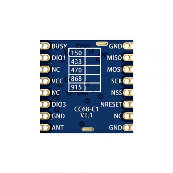 G-NiceRF CC68-C1 868MHz LLCC68 22dBm LoRa Wireless Module - SPI Interface G-NiceRF CC68-C1 868MHz LLCC68 22dBm LoRa Wireless Module - SPI Interface