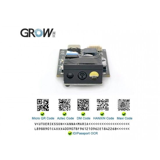GROW GM69Pro 1D/2D Barcode QR Code Scanner Module USB and UART interface GROW GM69Pro 1D/2D Barcode QR Code Scanner Module USB and UART interface
