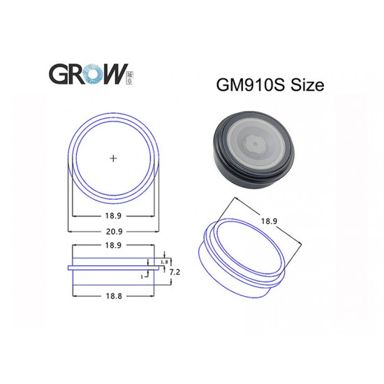 GROW GM910S 1D/2D Barcode QR Code Scanner Module - TTL-232 & USB Interface GROW GM910S 1D/2D Barcode QR Code Scanner Module - TTL-232 & USB Interface