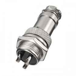 GX16 - 3 Pin Round Shell Aviation Connector Set of Male and Female , Panel Mount