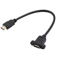 HDMI extension cable Male to Female Panel Mount Type 50cm length 
