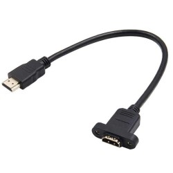 HDMI extension cable Male to Female Panel Mount Type 50cm length HDMI extension cable Male to Female Panel Mount Type 50cm length