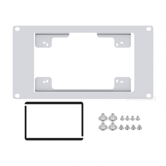 Waveshare HomeRack 7inch DSI Display Mounting Panel, 3U Mounting Space, Compatible With Official Raspberry Pi 7inch Touch Displays