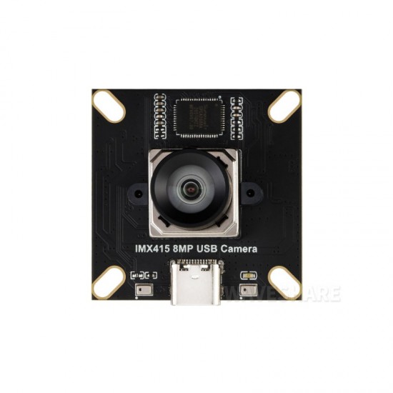 IMX415 8MP High-resolution USB Camera Module, IMX415 Sensor Chip, USB2.0 Port, Onboard Dual Microphones, Distortion-free