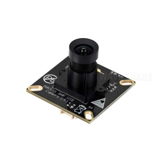 Waveshare IMX678 8MP M12 USB Camera Module, IMX678 Sensor Chip, USB2.0 Port, Better Sensitivity In Low-Light Condition, Easy To Use