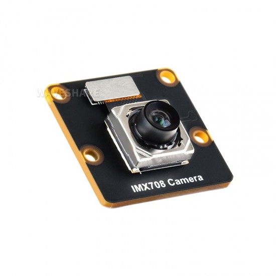 Waveshare IMX708 12MP High Resolution Autofocus Camera, 120° FOV, Compatible With Raspberry Pi Series Boards