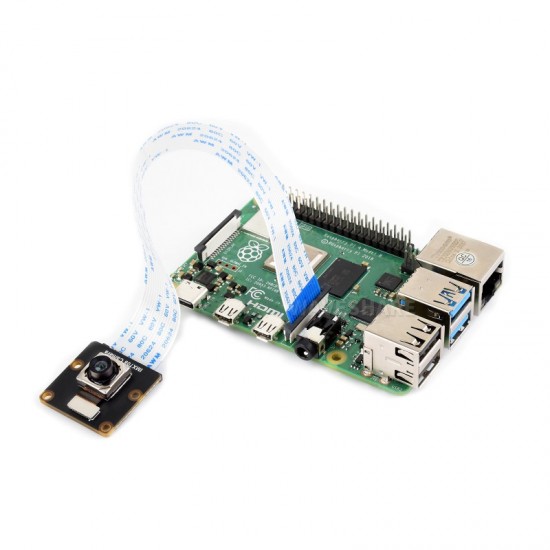 Waveshare IMX708 12MP High Resolution Autofocus Camera, 120° FOV, Compatible With Raspberry Pi Series Boards