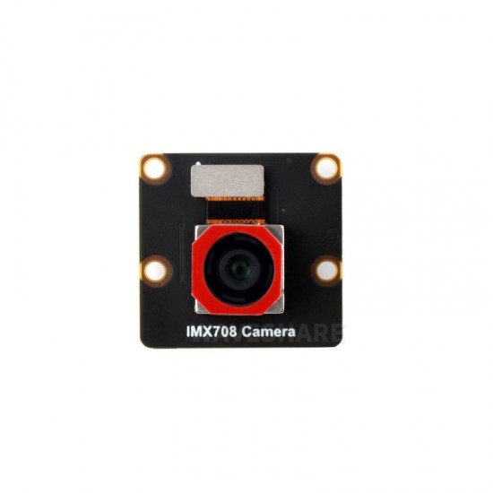 Waveshare IMX708 12MP High Resolution Autofocus Camera, compatible with Raspberry Pi series boards, 79.8° FOV