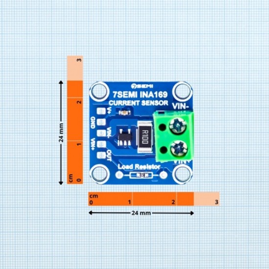 INA169 High-Side Current Sensor Module for DC Current Monitoring and Power Measurement (ES-12153)