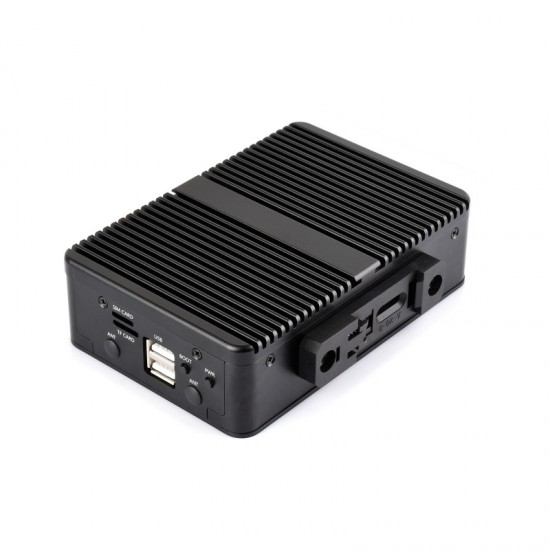 Gigabit/2.5G Dual Ethernet Industrial Computer Based On Raspberry Pi CM5, Supports 4K Display Output And 4G / 5G Module, Suitable For All Variants Of Compute Module 5, 2-CH RS485 & 2-CH RS232 Ports