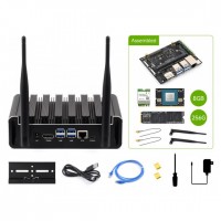 Waveshare Jetson Orin Nano 8GB Complete Kit - [Nvidia Orni Nano 8GB Som with Base Board + Aluminium Enclosure + 256GB SSD + Wireless Card & Power Supply Included]