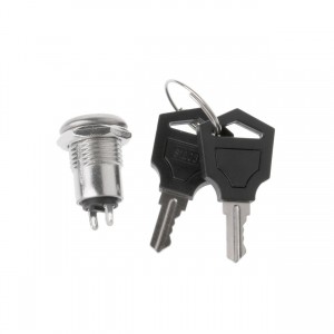 Electric 2 Positions ON OFF Metal Keylock Switch - 12mm Electric 2 Positions ON OFF Metal Keylock Switch - 12mm