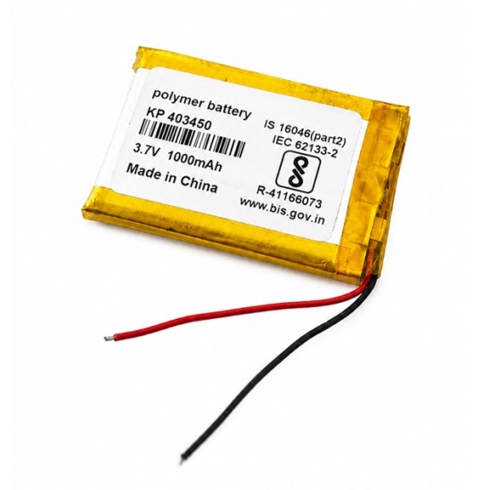 KP 403450 3.7V 1000mAh Lipo Rechargeable Battery KP 403450 3.7V 1000mAh Lipo Rechargeable Battery