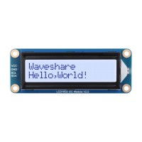 Waveshare LCD1602 I2C Module, Black Color with Gray Background, 16x2 characters LCD, 3.3V/5V, Backlight Adjustable