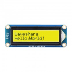 Waveshare LCD1602 I2C Module, Black Color with Green Background, 16x2 characters LCD, 3.3V/5V, Backlight Adjustable Waveshare LCD1602 I2C Module, Black Color with Green Background, 16x2 characters LCD, 3.3V/5V, Backlight Adjustable