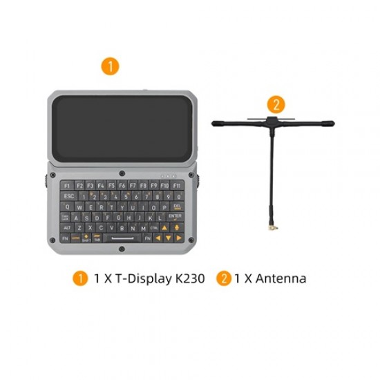 LILYGO T-Display K230 AI Development Board Kit with 4.1inch AMOLED Display & Keyboard - SX1262 868MHz LoRa Band - 8GB LPDDR4 RAM - 2MP 1080P Camera [K256-03]