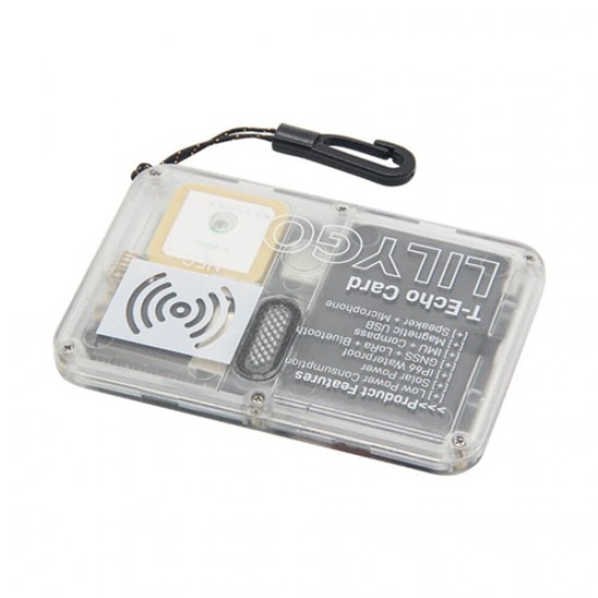 LILYGO T-Echo Card NRF52840 + SX1262 868MHz Wireless LoRa Development Board wtih 0.42inch OLED Display (868MHz)