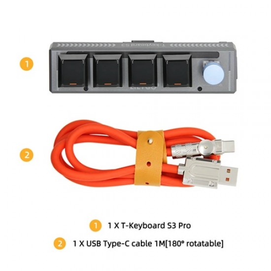 LILYGO T-Keyboard S3 Pro ESP32-S3 Wireless Development Board with 0.85 inch All ViewTFT LCD X 4 [H734]
