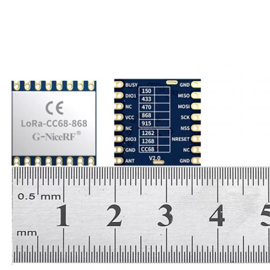 G-NiceRF LoRa-CC68 868MHz LLCC68 22dBm LoRa Wireless Module - SPI Interface And ESD Protection G-NiceRF LoRa-CC68 868MHz LLCC68 22dBm LoRa Wireless Module - SPI Interface And ESD Protection