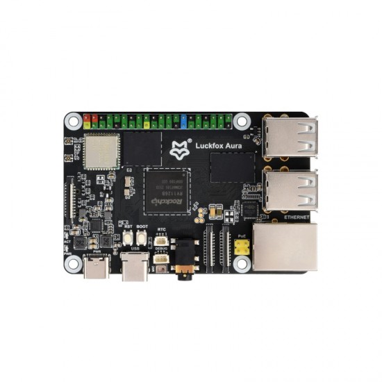 Luckfox Aura 1GB Ram + 8GB eMMC High-Performance Linux Development Board, Rockchip RV1126B Quad-Core 1.6GHz Processor, 3 TOPS Computing Power, 4K Encoding And Decoding, Dual Band Wi-Fi 6 & BLE 5.4 Luckfox Aura 1GB Ram + 8GB eMMC High-Performance Linux Development Board, Rockchip RV1126B Quad-Core 1.6GHz Processor, 3 TOPS Computing Power, 4K Encoding And Decoding, Dual Band Wi-Fi 6 & BLE 5.4