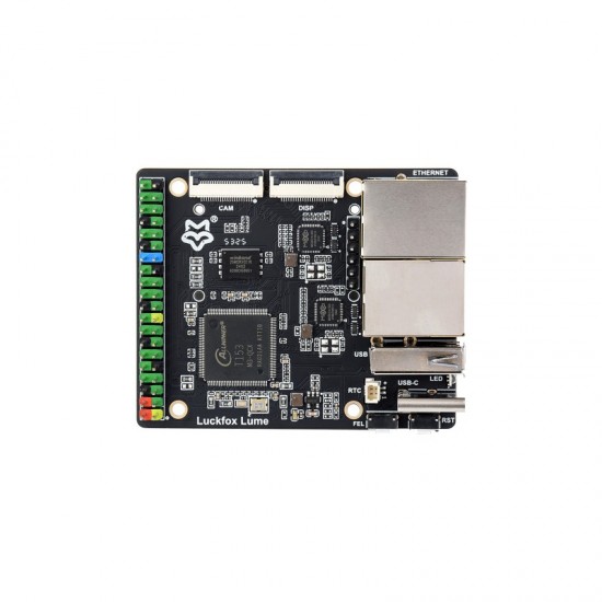 Luckfox Lume High-Performance Linux Development Board, Based On The Allwinner T153 Multi-core Heterogeneous Industrial Processor, Dual Gigabit Ethernet Ports, 128MB DDR3 Memory And 256MB Flash