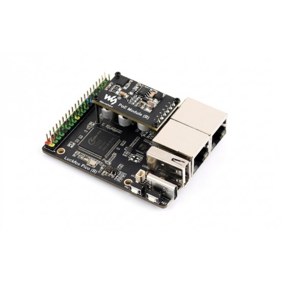 Luckfox Lume High-Performance Linux Development Board, Based On The Allwinner T153 Multi-core Heterogeneous Industrial Processor, Dual Gigabit Ethernet Ports, 128MB DDR3 Memory And 256MB Flash, With POE Module