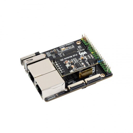 Luckfox Lume-LCD-Kit-B 128MB DDR3 RAM And 256MB Flash, High-Performance Linux Development Board, Based On The Allwinner T153 Multi-core Heterogeneous Industrial Processor, Dual Gigabit Ethernet Ports, With PoE Module & 10.1inch DSI LCD A