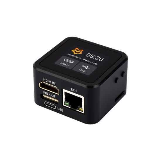 Luckfox PicoKVM Lightweight IP KVM Remote Management Tool, Supports 1920 × 1080@60fps HDMI Video Input And HID Signal Output For Device Control with 1.54inch Display & Enclosure