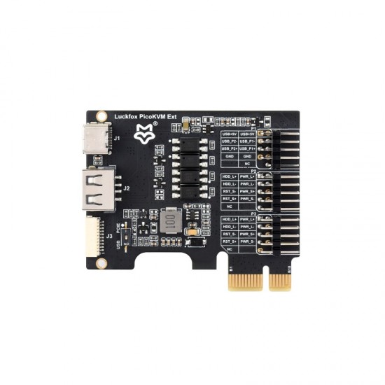 Luckfox PicoKVM Ext Expansion Board, Compatible With PCIe ×1 / ×4 / ×8 / ×16 Slots, Adapting Motherboard USB Ports, Works With Luckfox PicoKVM For Remote Power Management Luckfox PicoKVM Ext Expansion Board, Compatible With PCIe ×1 / ×4 / ×8 / ×16 Slots, Adapting Motherboard USB Ports, Works With Luckfox PicoKVM For Remote Power Management