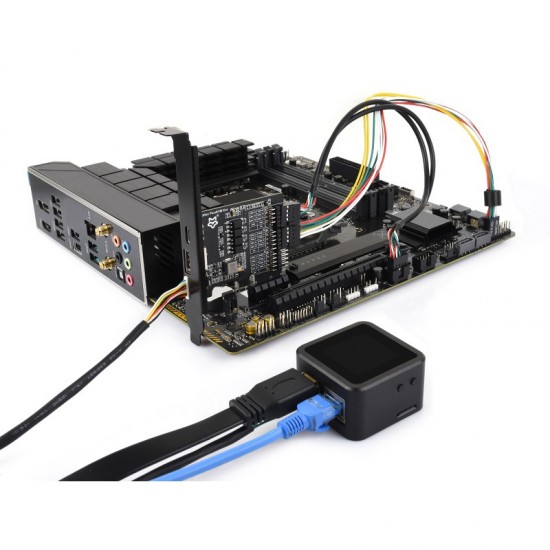 Luckfox PicoKVM Lightweight IP KVM Remote Management Tool, Supports 1920 × 1080@60fps HDMI Video Input And HID Signal Output For Device Control with Luckfox PicoKVM Extension board