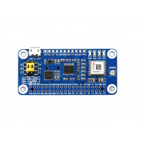 Waveshare MAX-M8Q GNSS HAT for Raspberry Pi, Multi-constellation Receiver Support, GPS, Beidou, Galileo, GLONASS