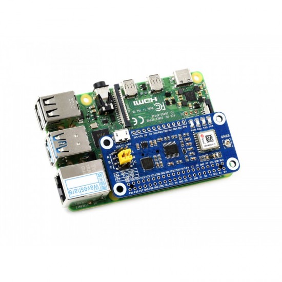 Waveshare MAX-M8Q GNSS HAT for Raspberry Pi, Multi-constellation Receiver Support, GPS, Beidou, Galileo, GLONASS