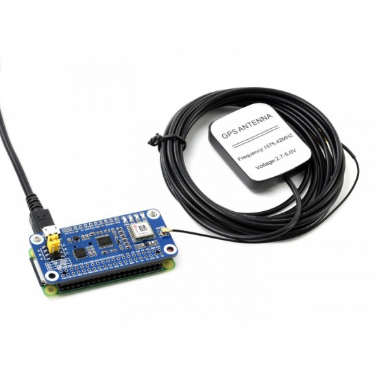 Waveshare MAX-M8Q GNSS HAT for Raspberry Pi, Multi-constellation Receiver Support, GPS, Beidou, Galileo, GLONASS