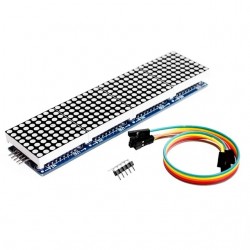 MAX7219 Dot Matrix Module 4-in-1 Display - 32 x 8 Green 3mm LEDs