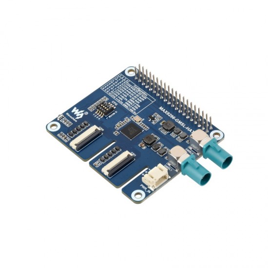 2-Ch GMSL Camera HAT, Equipped With MAX9296A Deserializer, High-Speed And Low-Latency Serial Transmission, Compatible With Raspberry Pi 5 And Jetson Orin NX/Nano 2-Ch GMSL Camera HAT, Equipped With MAX9296A Deserializer, High-Speed And Low-Latency Serial Transmission, Compatible With Raspberry Pi 5 And Jetson Orin NX/Nano