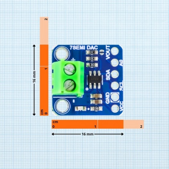 MCP4725 12-bit DAC Module – I2C Analog Output Converter (BO-10159) MCP4725 12-bit DAC Module – I2C Analog Output Converter (BO-10159)