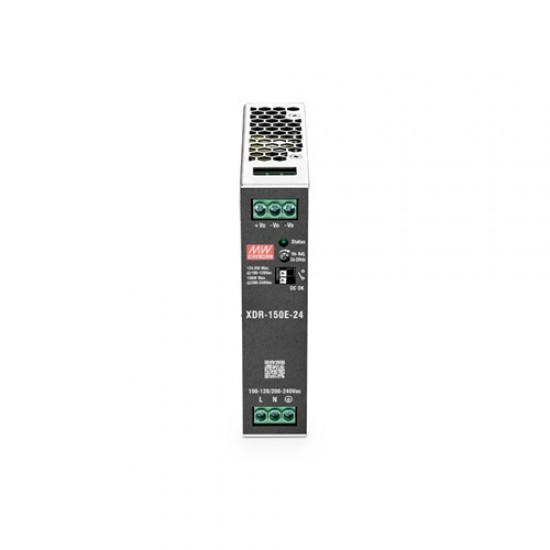 Mean Well XDR-150E-24 24V 6.5A 156W Ultra Slim DIN Rail Power Supply | Single Output Mean Well XDR-150E-24 24V 6.5A 156W Ultra Slim DIN Rail Power Supply | Single Output