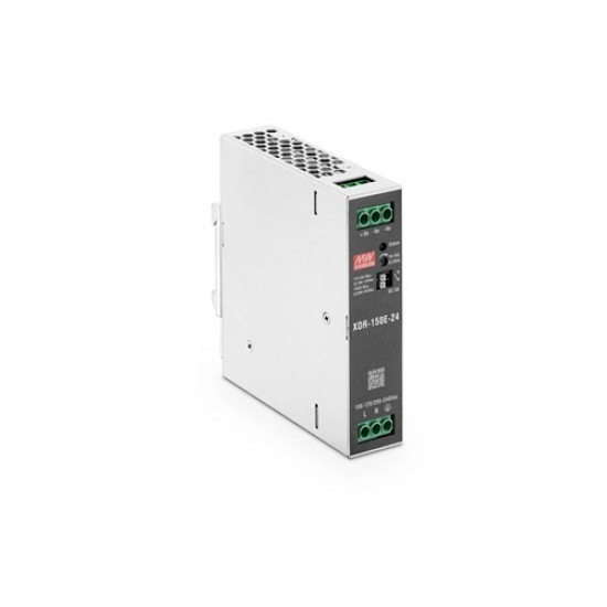 Mean Well XDR-150E-24 24V 6.5A 156W Ultra Slim DIN Rail Power Supply | Single Output Mean Well XDR-150E-24 24V 6.5A 156W Ultra Slim DIN Rail Power Supply | Single Output