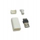 Micro USB 5 Pin Male Plug with Enclosure - White
