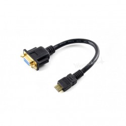 Mini HDMI to VGA Cable - 19CM Mini HDMI to VGA Cable - 19CM