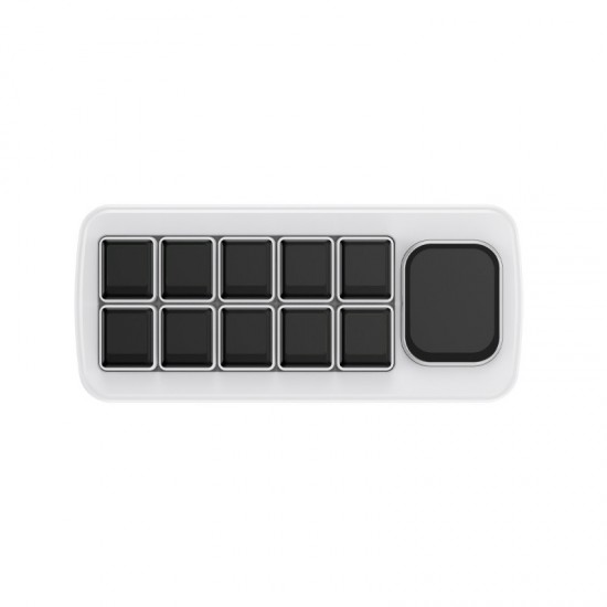 Waveshare MK10 Multi-Functional AI Voice Control Panel, Onboard 10 × 0.85inch Mechanical LCD Macro Keys And A 2.01inch Secondary Screen, Linux + QMK Dual-system Architecture, Stream Controller Deck, Stream Accessories [white Color]