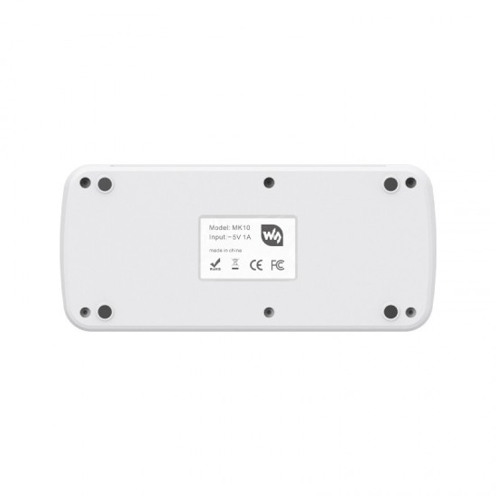 Waveshare MK10 Multi-Functional AI Voice Control Panel, Onboard 10 × 0.85inch Mechanical LCD Macro Keys And A 2.01inch Secondary Screen, Linux + QMK Dual-system Architecture, Stream Controller Deck, Stream Accessories [white Color]