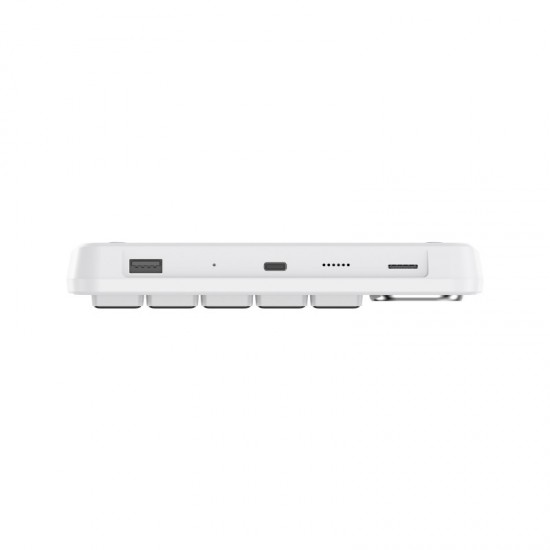 Waveshare MK10 Multi-Functional AI Voice Control Panel, Onboard 10 × 0.85inch Mechanical LCD Macro Keys And A 2.01inch Secondary Screen, Linux + QMK Dual-system Architecture, Stream Controller Deck, Stream Accessories [white Color]