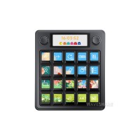 Waveshare MK20 Multi-Functional AI Voice Control Panel, Onboard 20 × 0.85inch Mechanical LCD Macro Keys And A 2.8inch Secondary Screen, High-Precision Dual Knobs, Linux + QMK Dual-system Architecture, Stream Controller Deck, Black Color