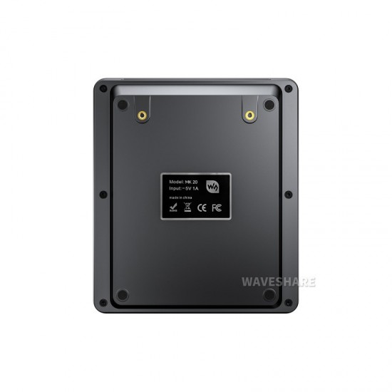 Waveshare MK20 Multi-Functional AI Voice Control Panel, Onboard 20 × 0.85inch Mechanical LCD Macro Keys And A 2.8inch Secondary Screen, High-Precision Dual Knobs, Linux + QMK Dual-system Architecture, Stream Controller Deck, Black Color
