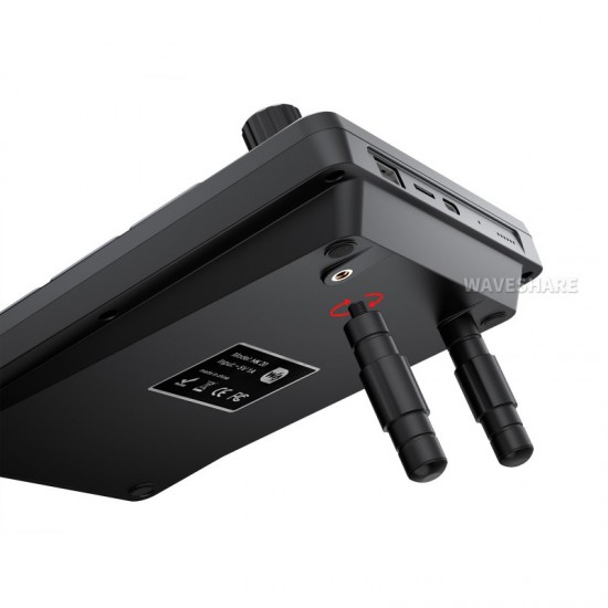 Waveshare MK20 Multi-Functional AI Voice Control Panel, Onboard 20 × 0.85inch Mechanical LCD Macro Keys And A 2.8inch Secondary Screen, High-Precision Dual Knobs, Linux + QMK Dual-system Architecture, Stream Controller Deck, Black Color