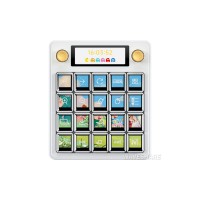 Waveshare MK20 Multi-Functional AI Voice Control Panel, Onboard 20 × 0.85inch Mechanical LCD Macro Keys And A 2.8inch Secondary Screen, High-Precision Dual Knobs, Linux + QMK Dual-system Architecture, Stream Controller Deck, White Color